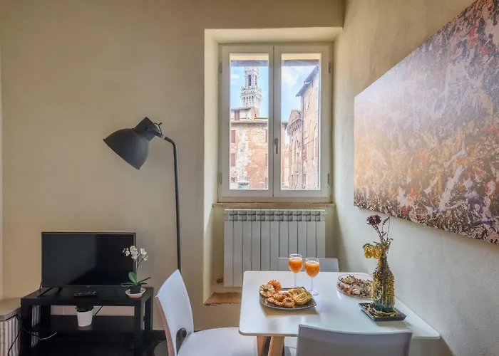 Selva Loft Torre Del Mangia Bright View Wi Fi, Air Conditioning 아파트 시에나